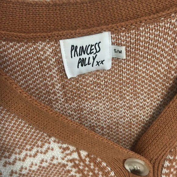 Princess Polly cropped cardigan sweater size s/m - Picture 2 of 3